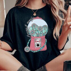 Cowgirl Candy Graphic Tee, Turquoise Western Cowgirl Shirt